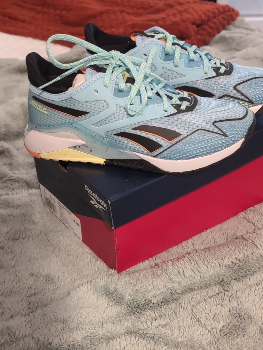 Reebok Light Blue Mesh Athletic Trainers